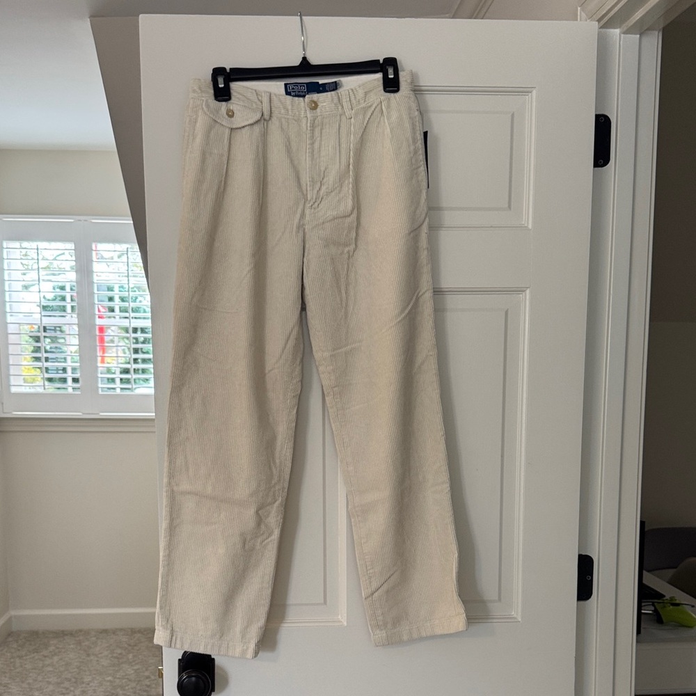Cream boys Polo corduroy pants